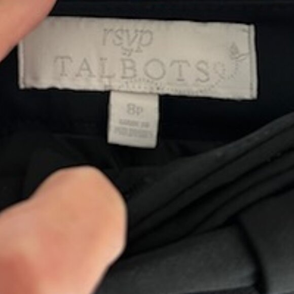 RSVP Talbots Black Ankle Pants Black - Sz 8P - Picture 9 of 9